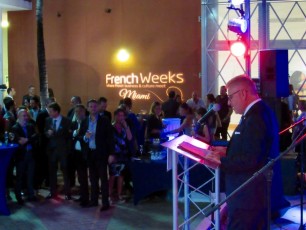 Alain Ouelhadj, président de la FACC Miami, lors de la soirée d'ouverture des French Weeks
