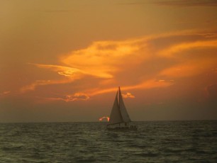 Coucher de soleil sur la Plage de Casey Key / Nokomis / Floride
