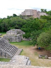La grande pyramide d'Ek Balam, au nord de Valladolid, dans le Yukatan.