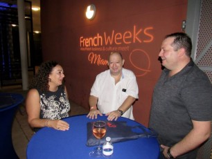 Raquel Afriat (business broker) et Fabrice Herzstein (cabinet comptable MCH) à la soirée d'ouverture des French Weeks Miami 2018.