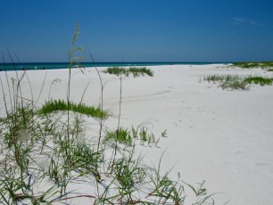 La route du Golf Islands National Seashore entre Navarre Beach et Pensacola Beach
