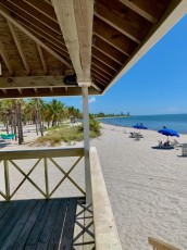 La plage de Crandon Park à Key Biscayne, une île de Miami en Floride