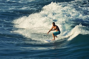 Surfeur à Pompano Beach en Floride