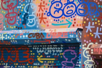 Photos récentes des fresques de street art et graffitis dans le quartier de Wynwood à Miami