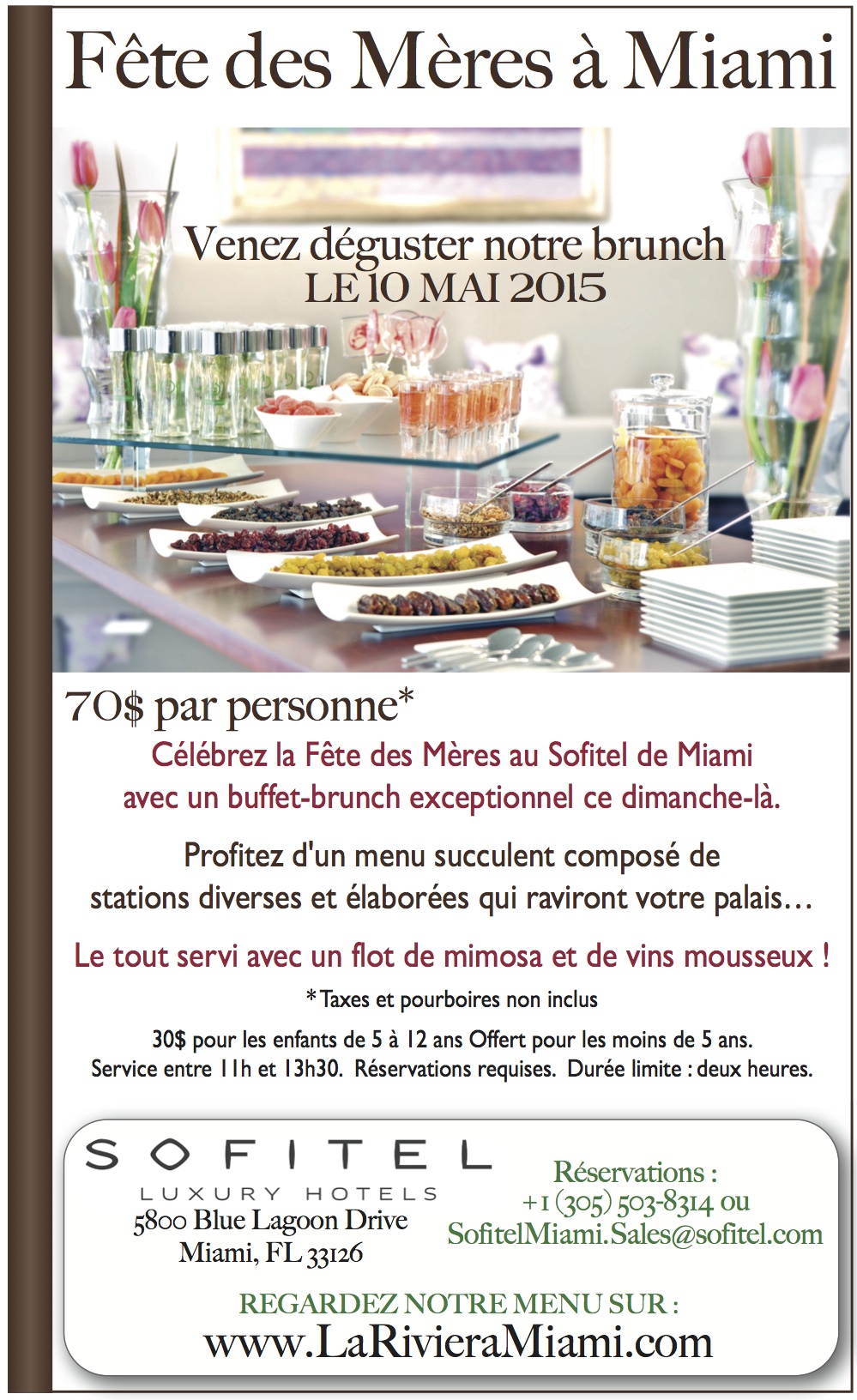 Sofitel fete des meres 2015