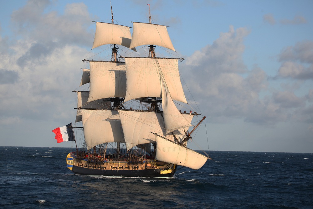 L'hermione va arriver à Boston, Massachusetts