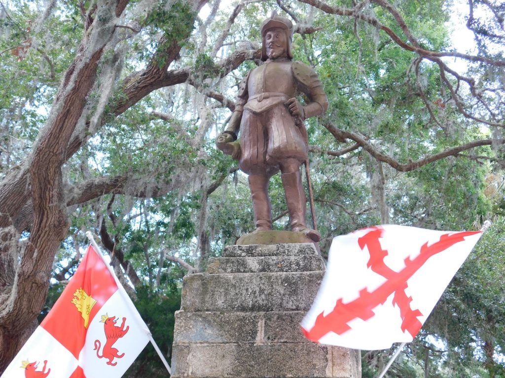 Statue de Juan Ponce de Leon sur le site de la Fontaine de Jouvence à St Augustine.