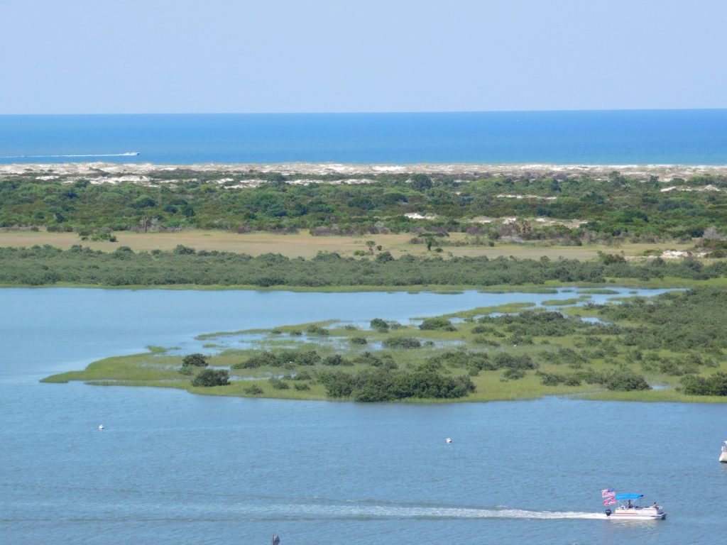 Vue depuis le Phare de St Augustine sur Anastasia Island