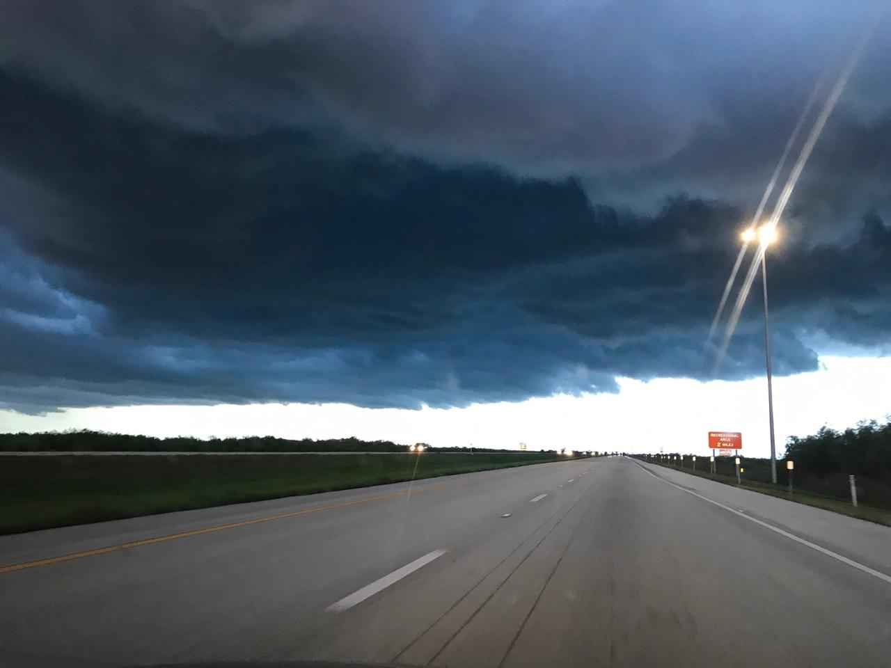 Ouragan sur les Everglades près de Miami en Floride