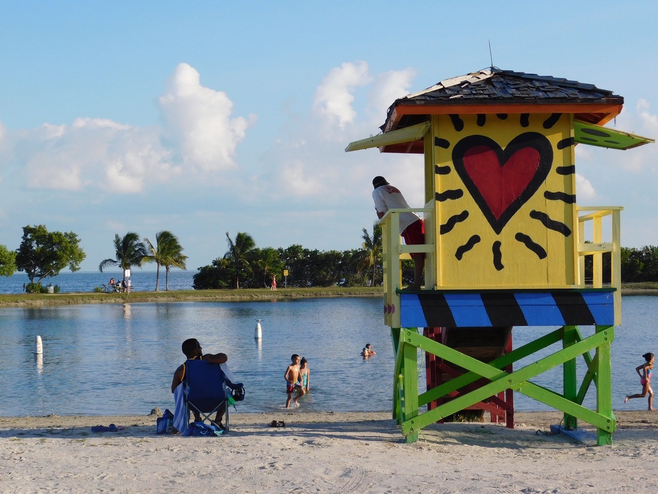 Plage de Homestead Bayfront Park (près de Miami en Floride)