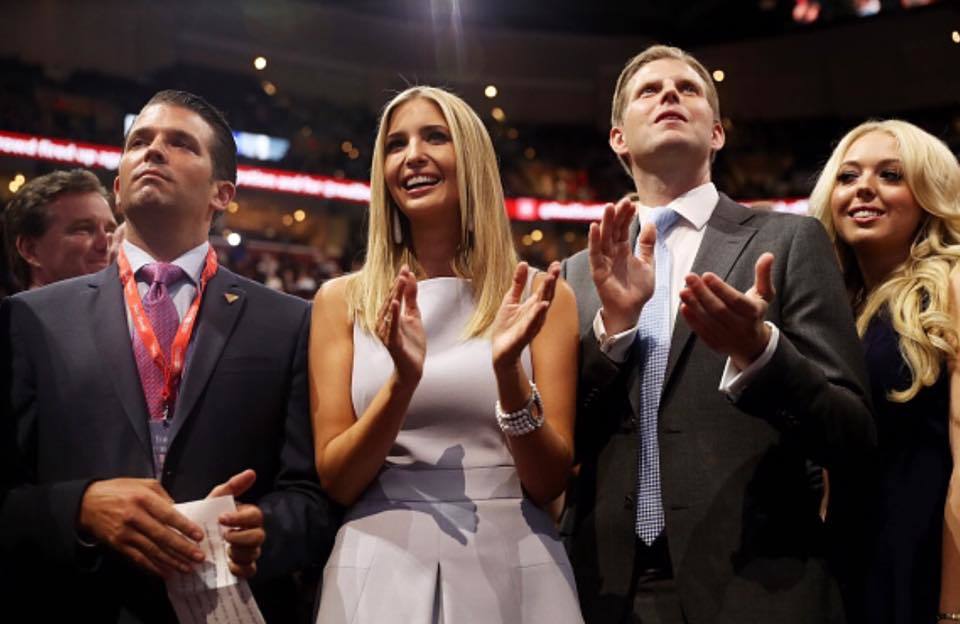 Donald Jr, Ivanka, Eric et Tiffany Trump.