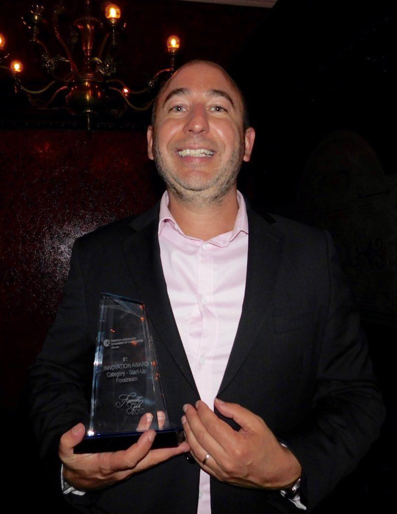 Pierre-Jean Rivière, vice-président de la société Foxstream qui a gagné le prix "Start-Up".