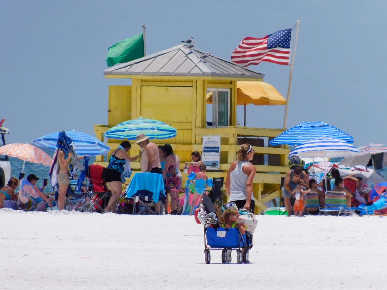 La plage de Siesta Key Beach à Sarasota en Floride.