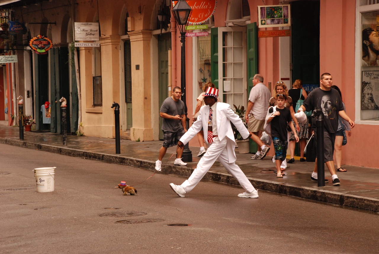 Uncle Louie, le célèbre mime de Bourbon Street à La Nouvelle Orléans