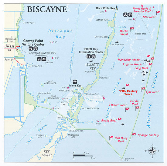 Carte du Biscayne National Park