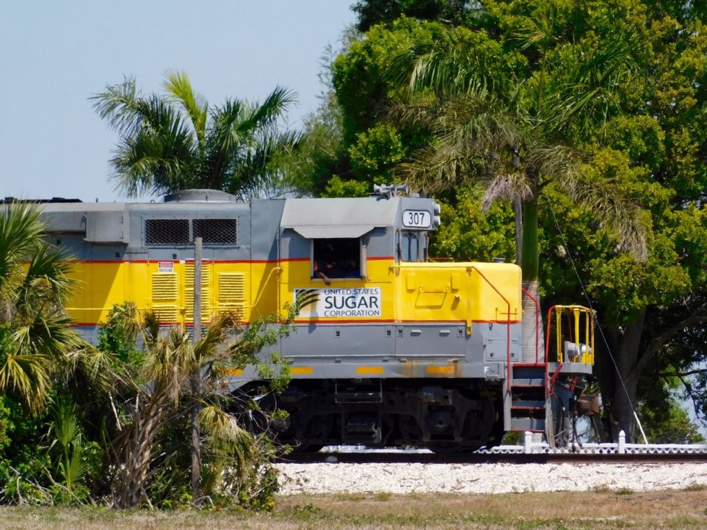 Train de canne à sucre de la US Sugar, près du lac Okeechobee (Floride)