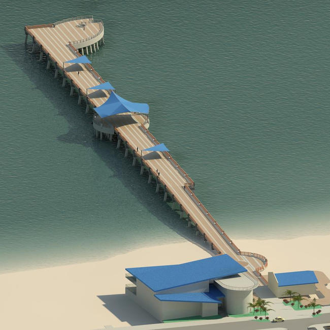 Nouveau pier et the fishing village à Pompano Beach.