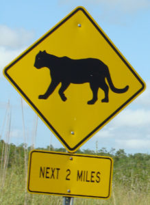 Signe "Panthers crossing" en Floride