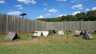 La prison confédérée d'Andersonville en Géorgie