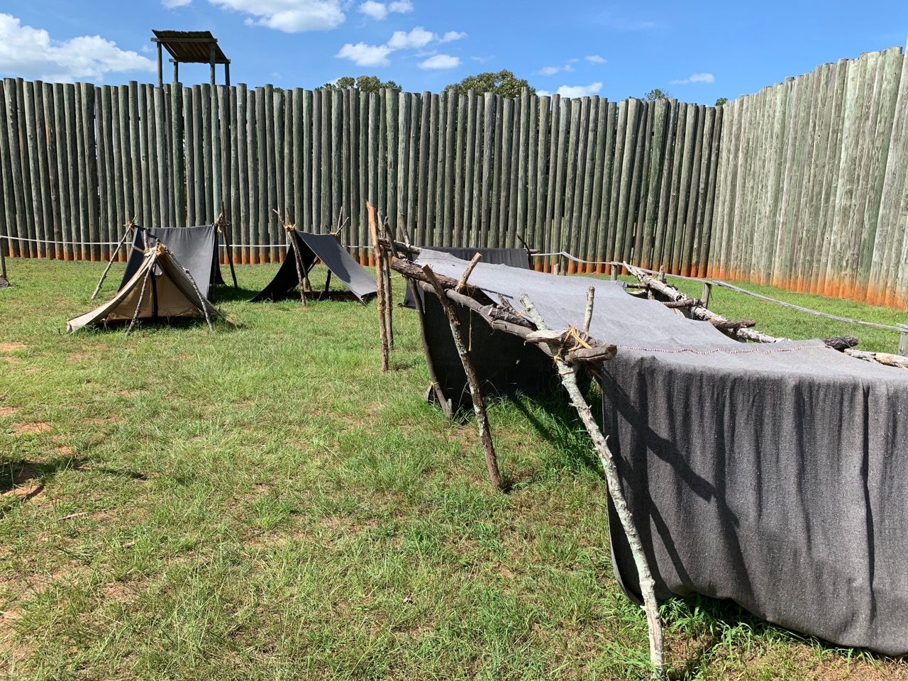 Prison confédérée d'Andersonville en Géorgie.