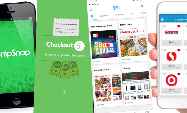 Les apps pour les coupons de supermarchés aux Etats-Unis : économies, rabais, aubaines, réductions... faites vos courses, magasinage et shopping avec intelligence aux USA, pour l'épicerie comme pour le reste !