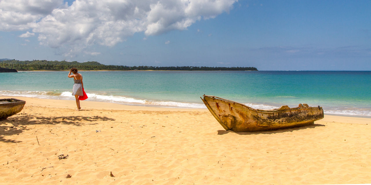 Playa Morón, près de Terrenas, sur la péninsule de Samaná en République Dominicaine.