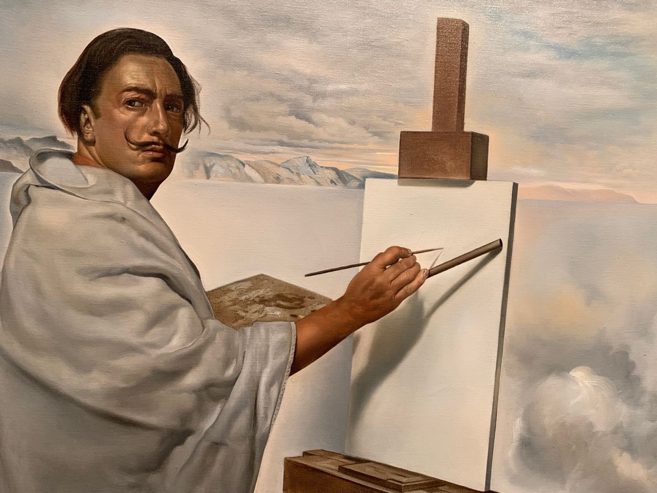 Autoportrait de Salvador Dali (détail du "Concile œcuménique")