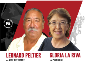 Gloria La Riva et Leonard Peltier