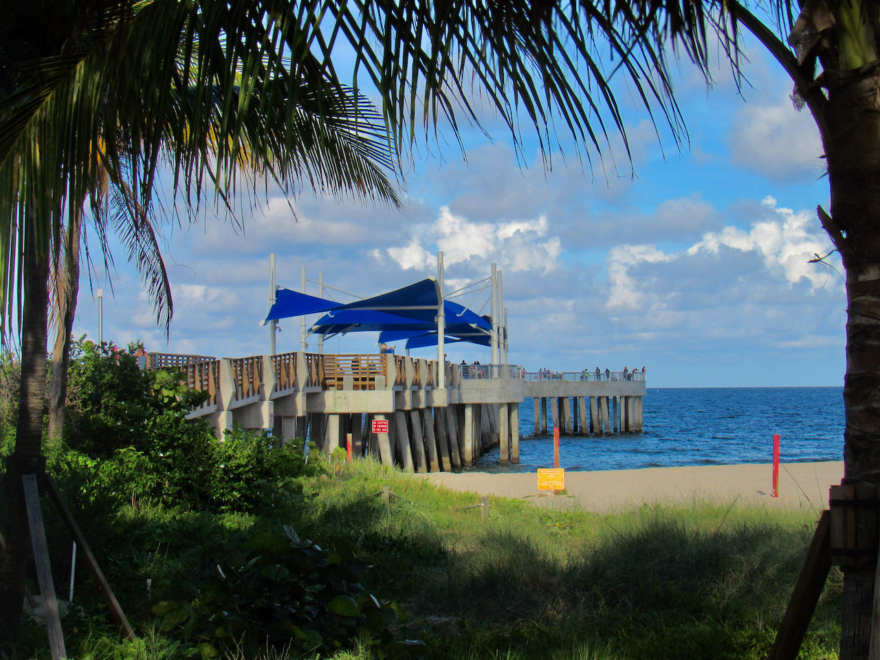 La plage de Pompano Beach en Floride