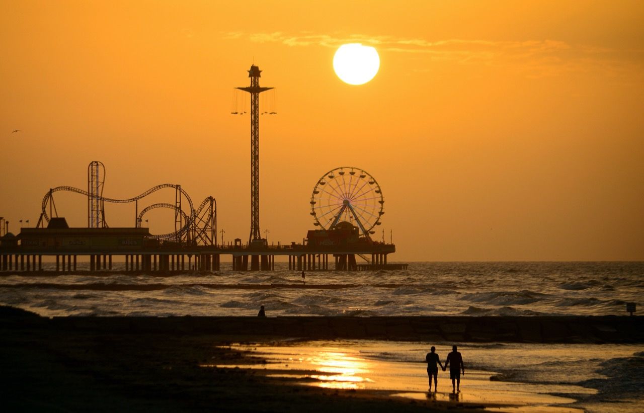 Le pleasure pier de Galveston.