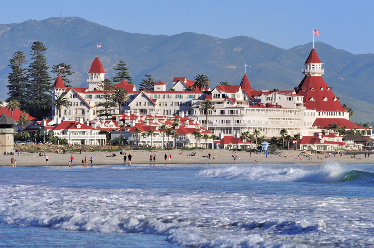 L'extérieur du Coronado Hotel à San Diego