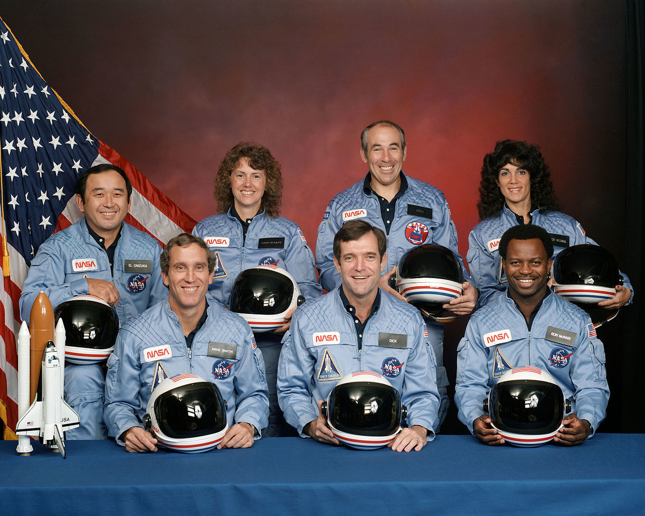 L'équipage de la navette spatiale Challenger