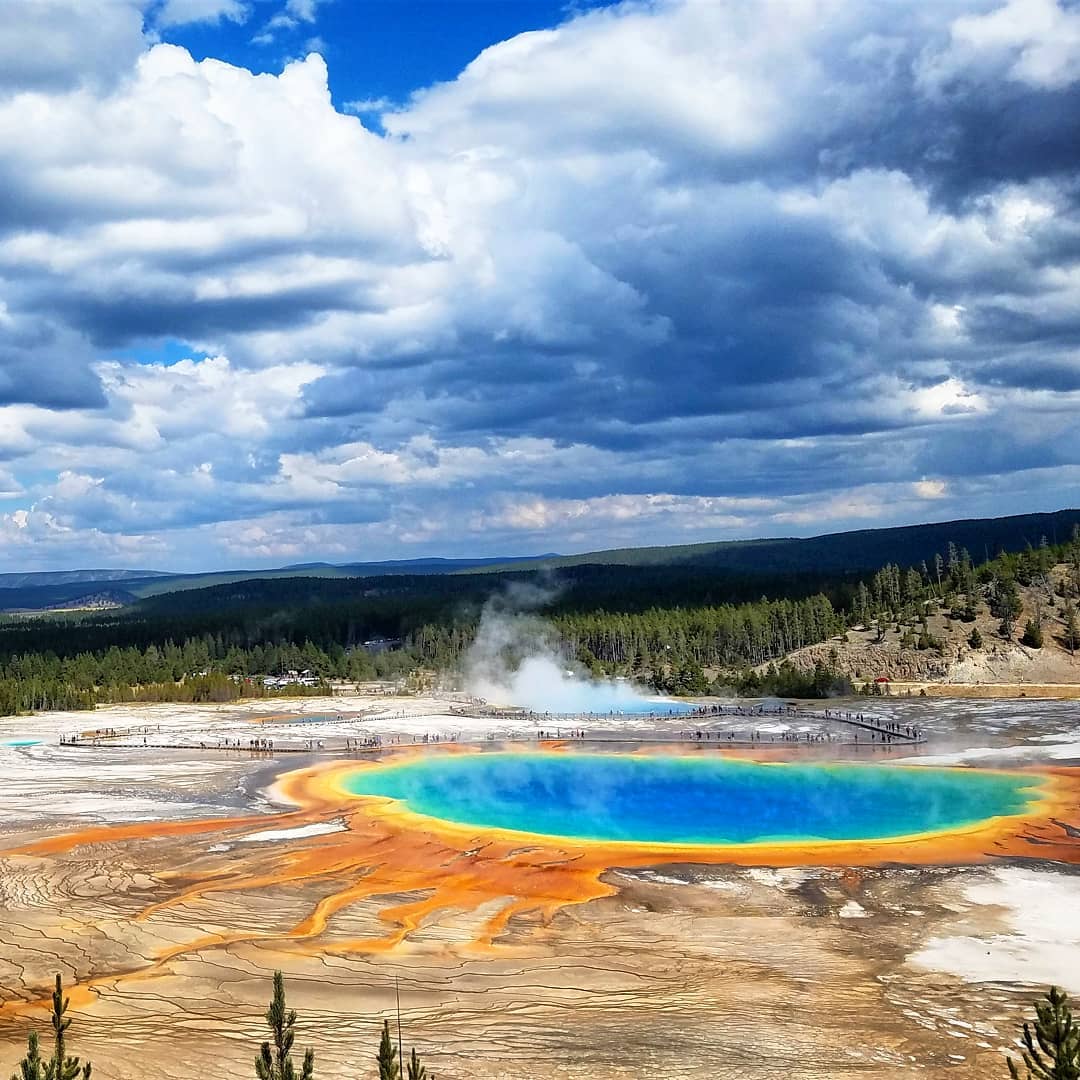 Grand Prismatic Spring à Yellowstone.