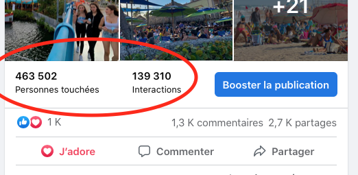 Le nombre de vues sur Facebook est assez affolant pour 24 photos de personnes au restaurant dans la petite ville de Delray !