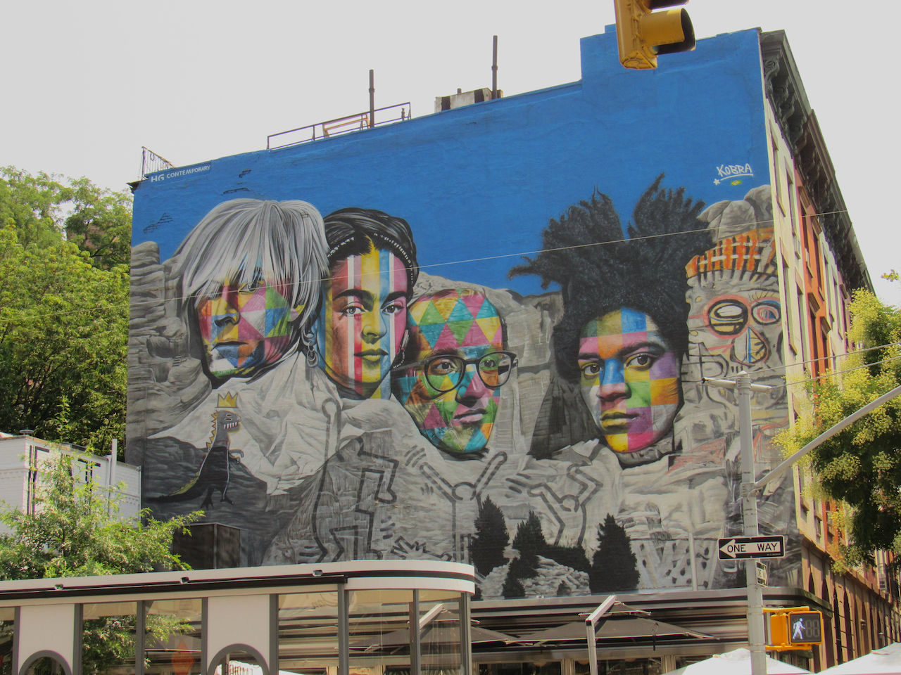 Fresque murale dans le Gallery District de Chelsea, à New-York