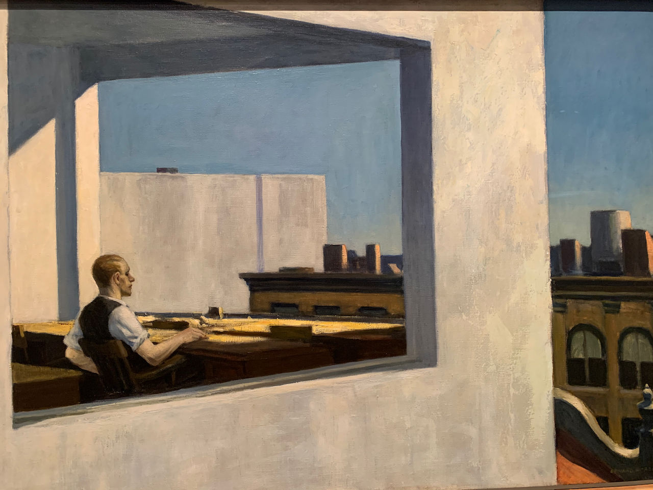 Office in a small city, par Edward Hopper (1953), au Metropolitan Museum of Art de New-York