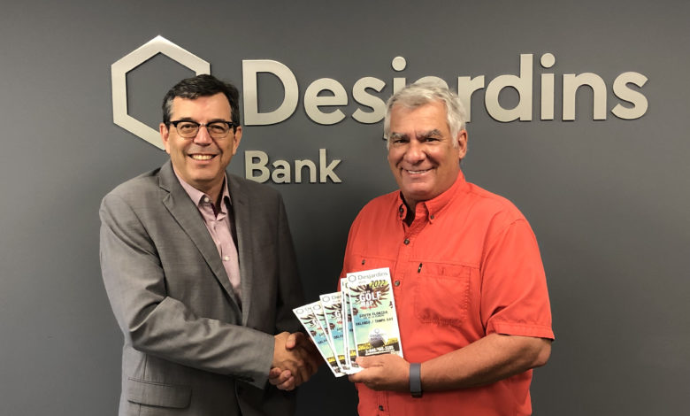 Louis Rhéaume, (président de Desjardins Bank) et Charles Bourque, (CEO et président de Canam golf)