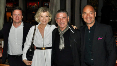 Le gala de la FACC Miami revient ! Cette photo : de droite à gauche le président Christophe Poilleux avec trois membres du board : Serge J. Massat, Marie-Ange Joarlette et Olivier Sureau.