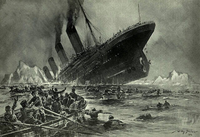 Le naufrage du Titanic par Willy Stower