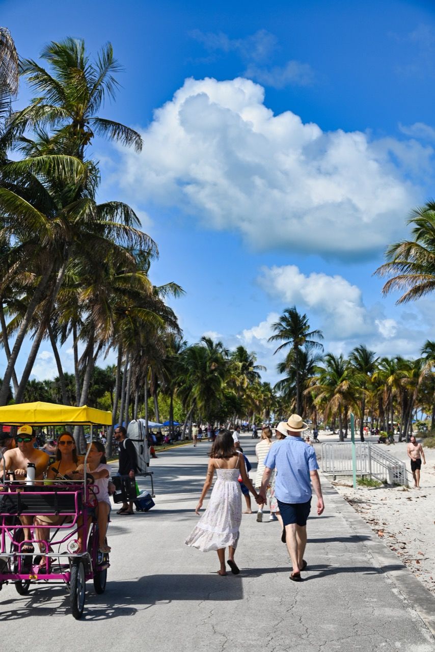 Plage de Crandon Park sur l'île de Key Biscayne à Miami en Floride