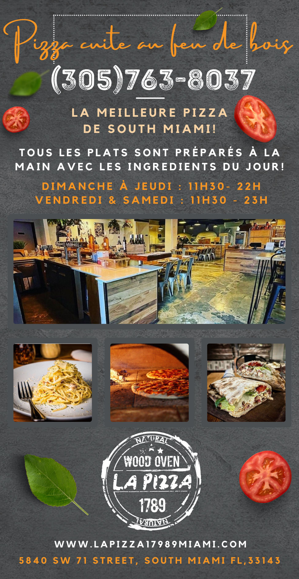 Pizzeria et restaurant à Miami : La Pizza 1789