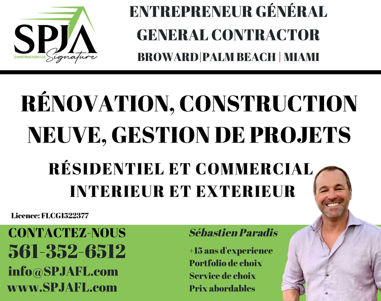 rénovation, construction, general contractor Floride