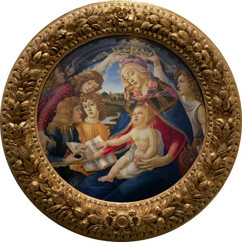 Boticelli " Madonna del Magnificat " version de la Galerie des offices,Florence