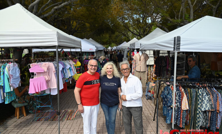 Georges, Corinne et Edouard de l'association FAACT qui organisent le Marché de Noël, et mes autres marchés à Miami Beach !