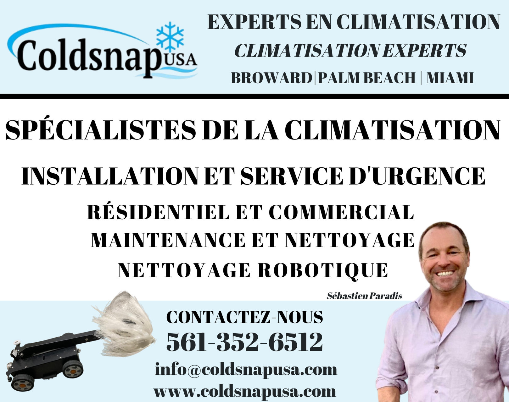 Climatisation / Air Conditionné en Floride (réparation et installation) en Français / Québécois, Canadien