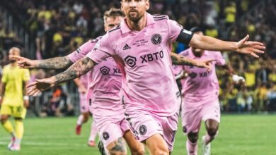 Messi célébrant son but contre Nashville.