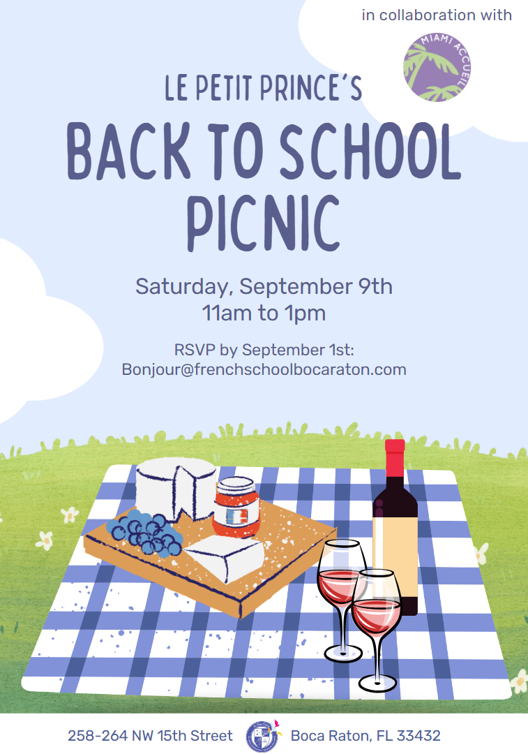 Boca Raton : pique-nique à l'école Petit Prince, coorganisé par Miami Accueil