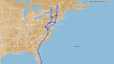 Quelle est la meilleure route à prendre entre le Québec-Floride en fonction de la rapidité et du prix ?
