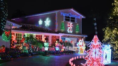Décorations de Noël à Dania Beach en Floride