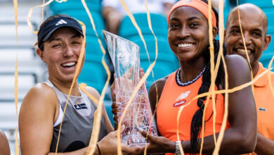 Les gagnantes du double féminin de l'an passé : Jessica Pegula et Coco Gauff.